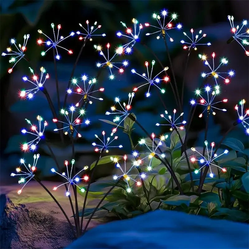 LumiStem - Dekorative Solar-Gartenleuchte im Feuerwerksstil
