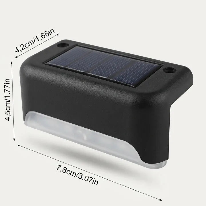 8-Piece Solar Step Light Set with Automatic On and Off
