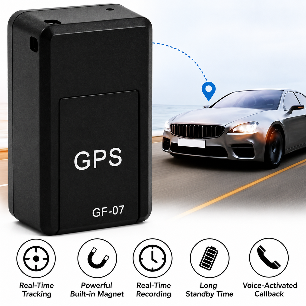 LocateQ - Kompakter magnetischer GPS-Fahrzeug-Tracker