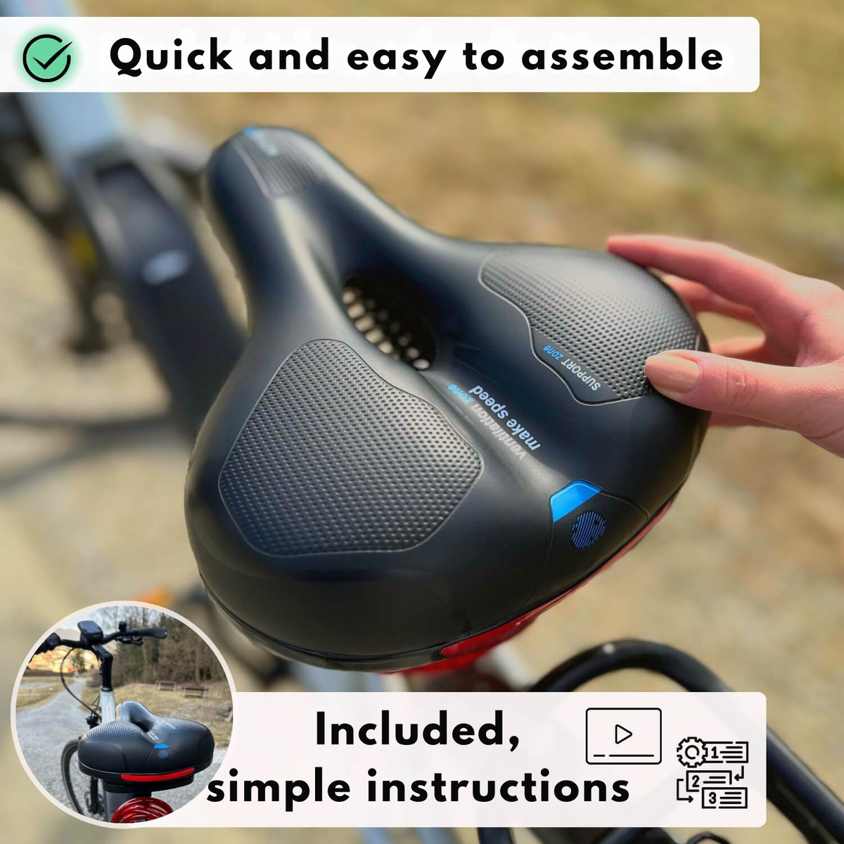 Ventyx - Ergonomischer, stoßabsorbierender Ersatz-Fahrradsattel