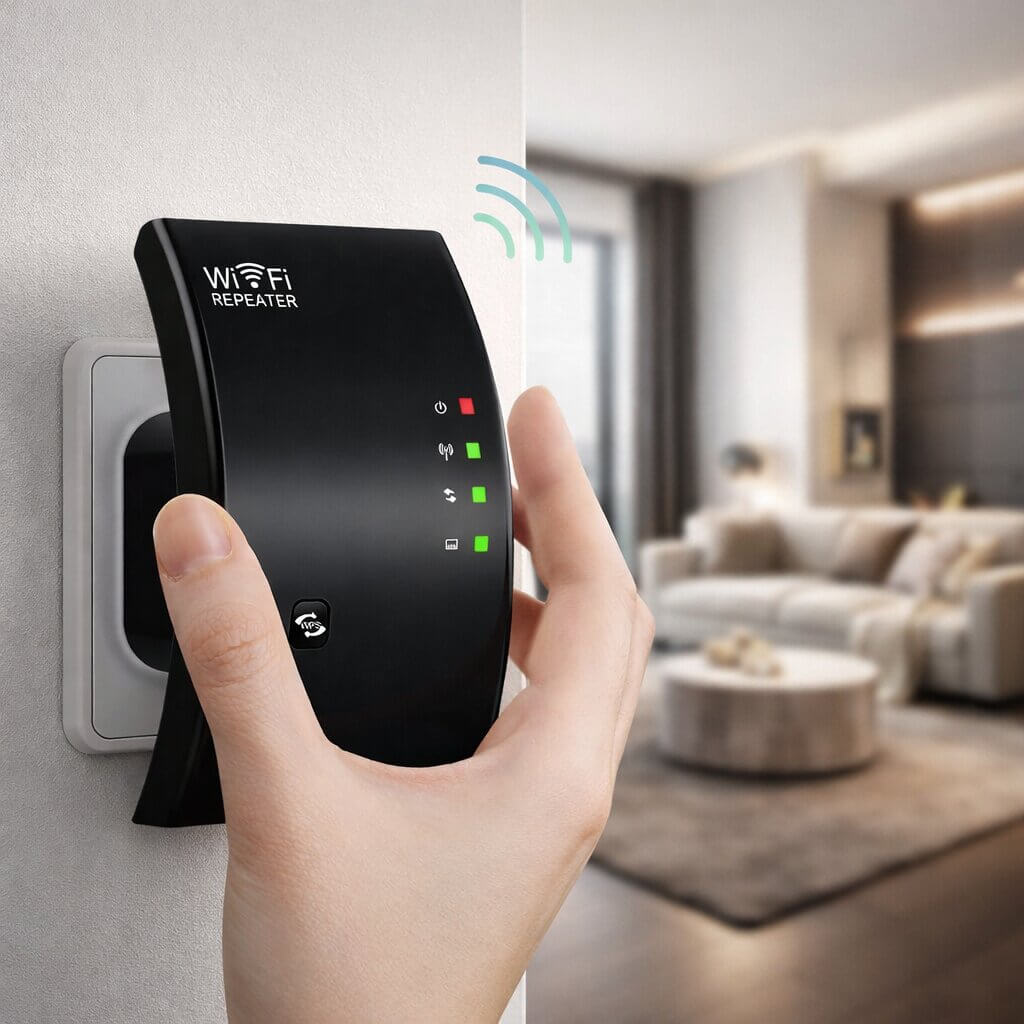 RangeBoost - Kabelloser WLAN-Repeater zum Einstecken