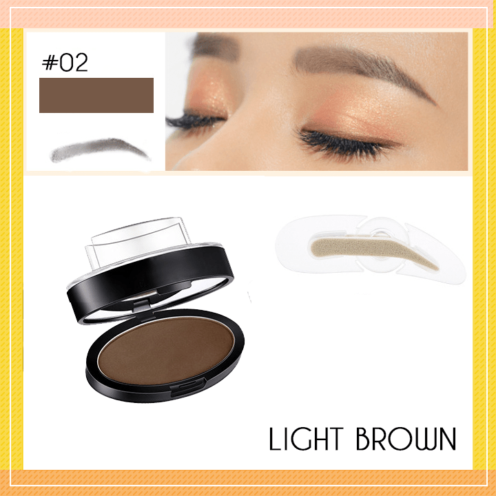 Browzique - Verstellbares Augenbrauenstempel-Set mit Winkel
