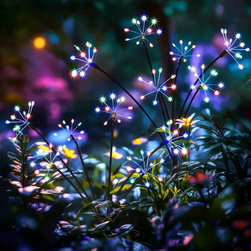 LumiStem - Dekorative Solar-Gartenleuchte im Feuerwerksstil