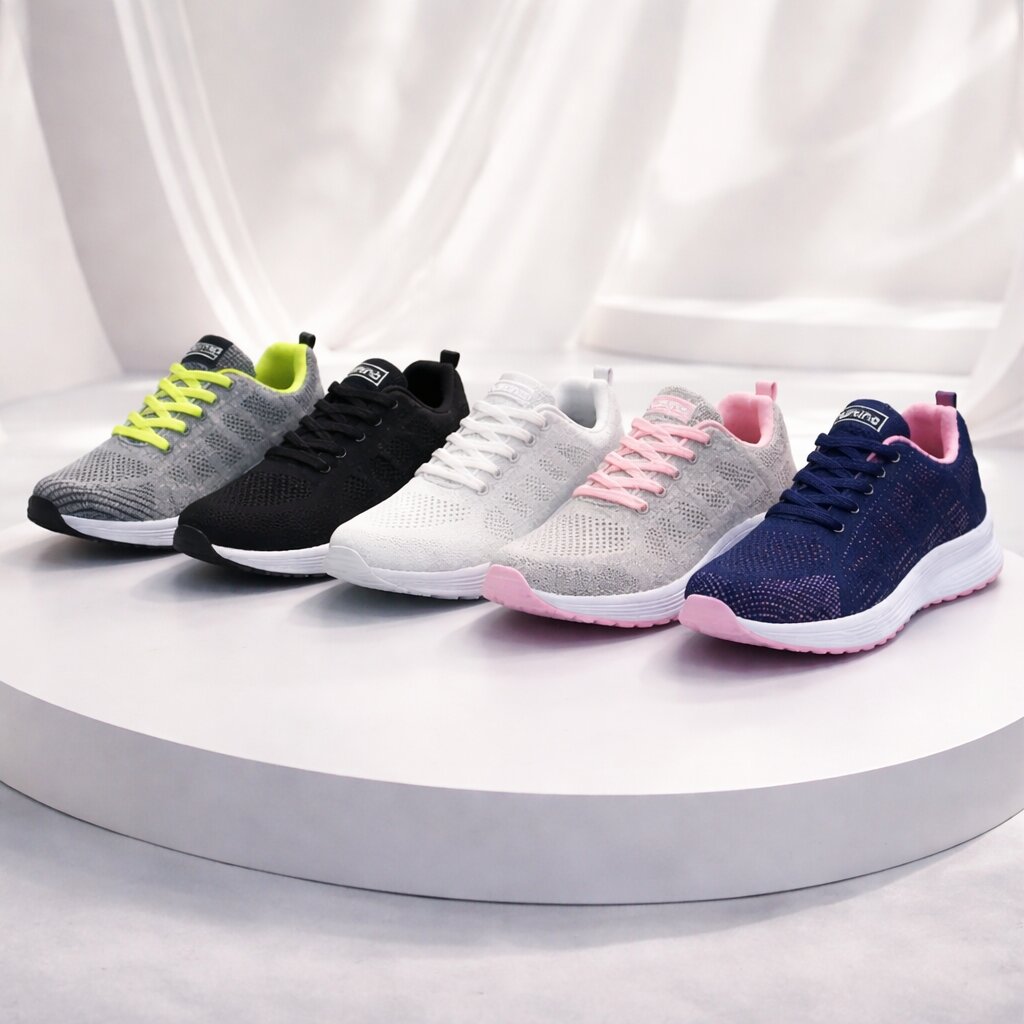 Cushioned Breathable Lace Up Sneakers
