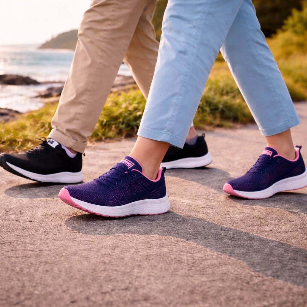 Cushioned Breathable Lace Up Sneakers