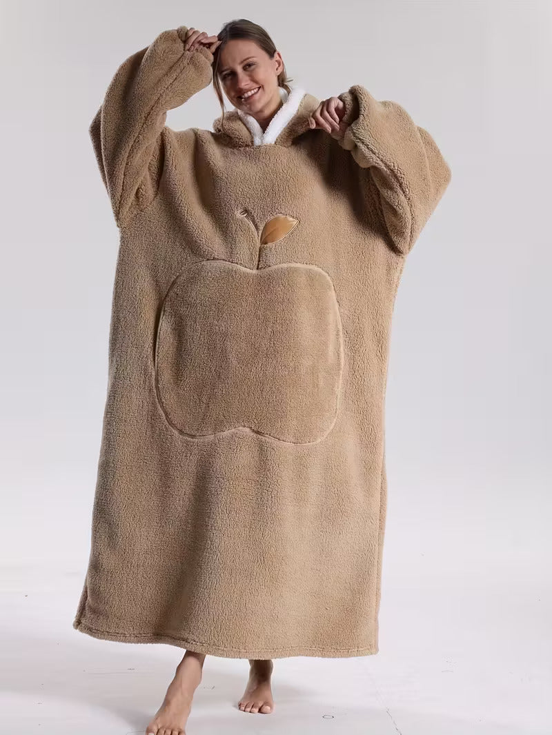 Wearable Hoodie Blanket With Pocket