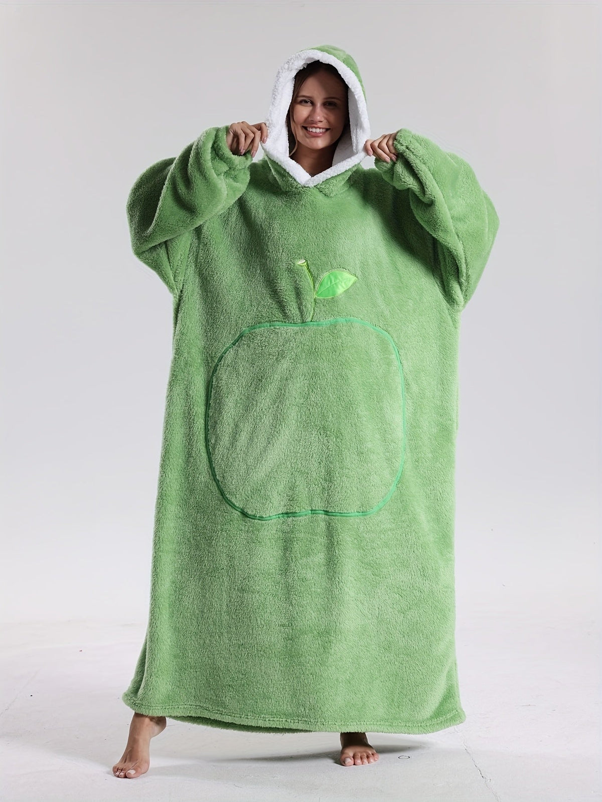 Wearable Hoodie Blanket With Pocket