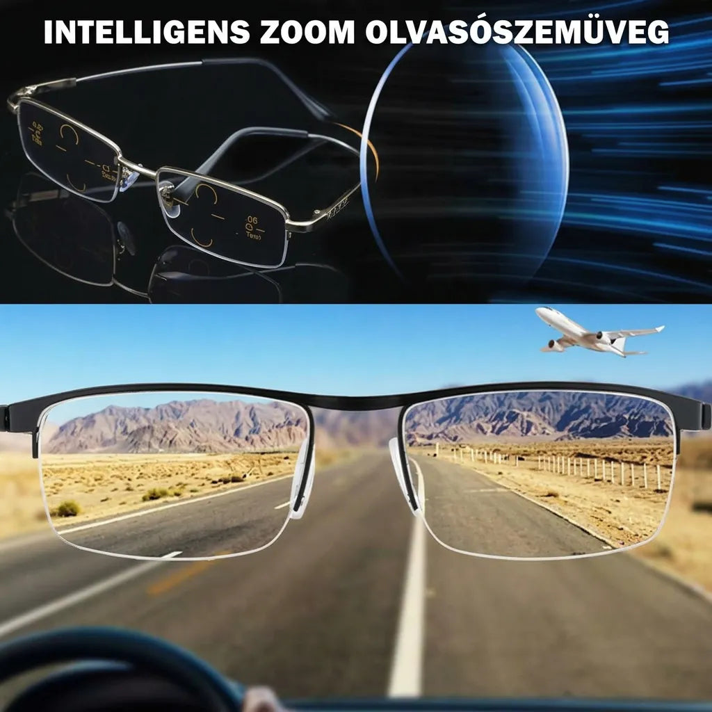 Adaptive Multi-Zone Progressive Reading Glasses