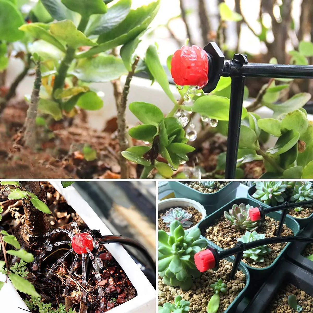 Adjustable Drip Irrigation Kit with 360-Degree Drippers