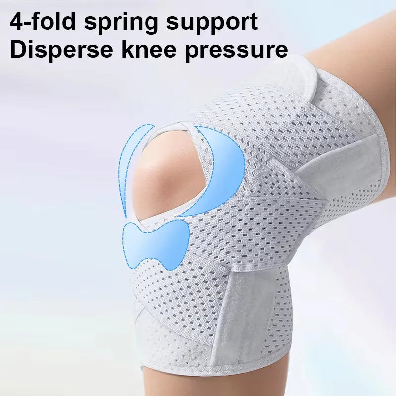 Adjustable Knee Compression Sleeve with Fastening Straps