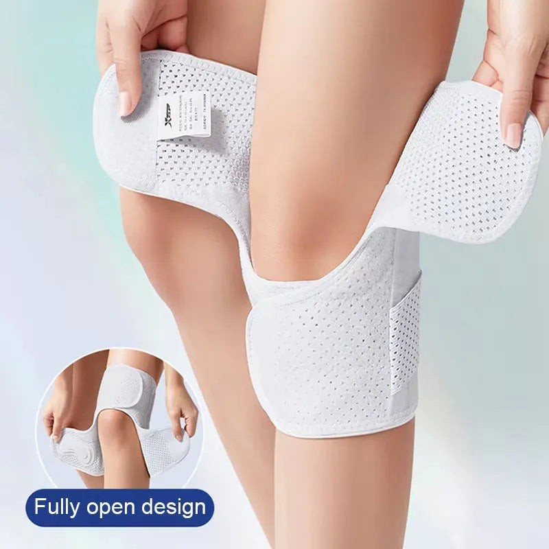Adjustable Knee Compression Sleeve with Fastening Straps