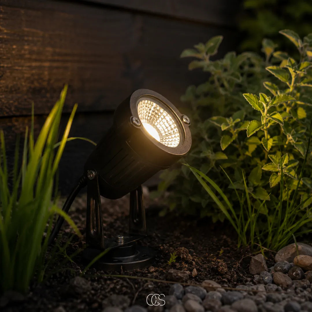 Adjustable LED Garden Spotlight with Ground Stake