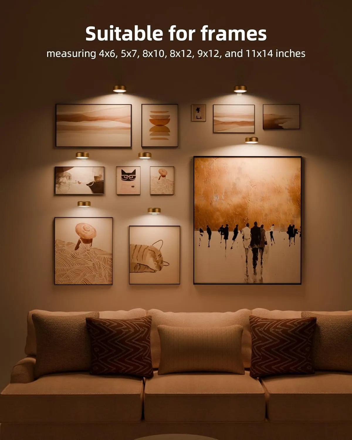 Adjustable Magnetic Picture Light with Touch Control and Remote