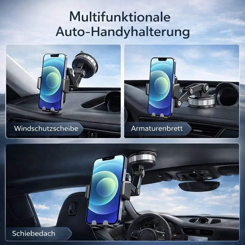 Adjustable Suction Cup Car Phone Mount with 360 Degree Rotation