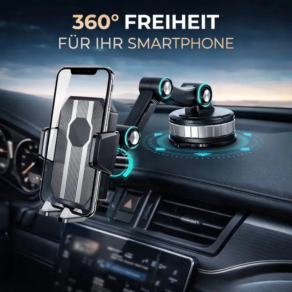 Adjustable Suction Cup Car Phone Mount with 360 Degree Rotation