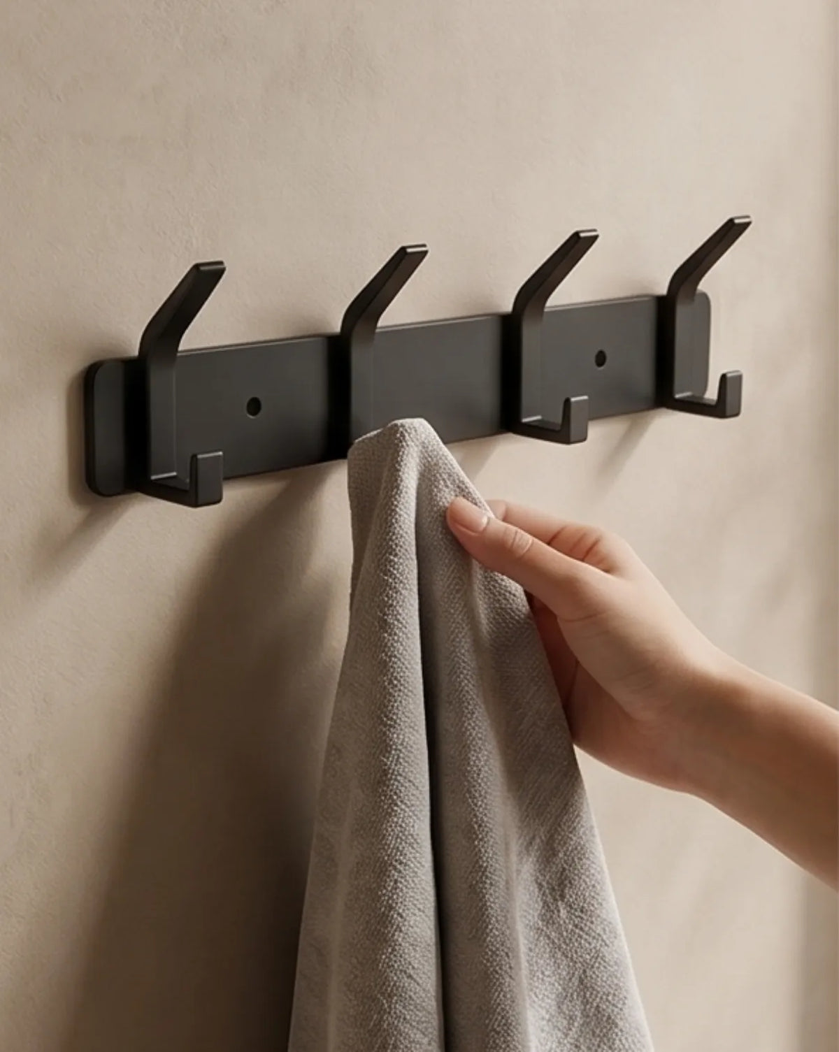 Aluminium Wall Coat Rack with Hooks