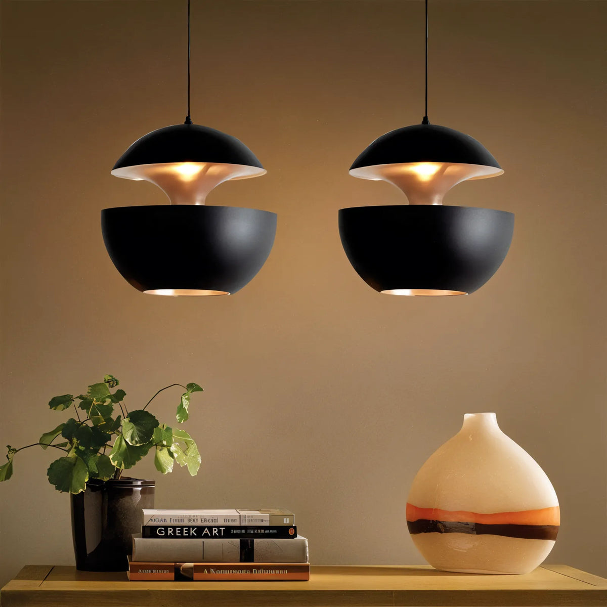 Artistic Apple-Shaped Pendant Light with Adjustable Cable