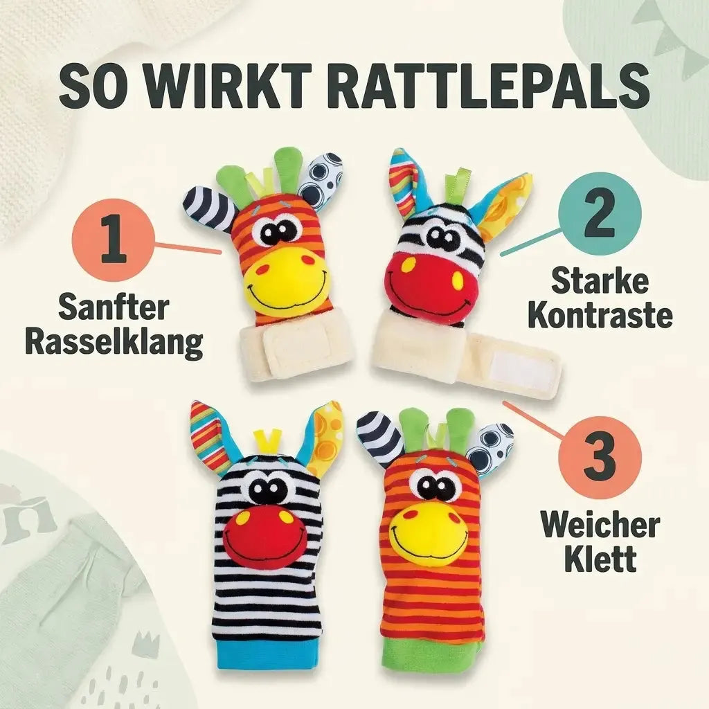Baby Wrist Rattle and Foot Finder Socks Set