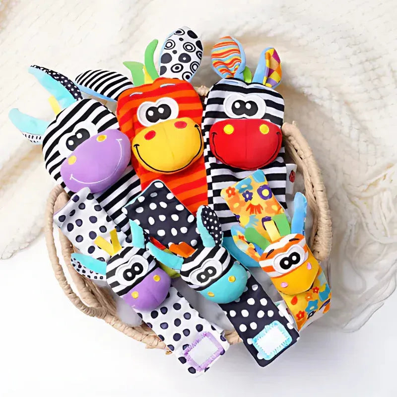 Baby Wrist Rattle and Foot Finder Socks Set