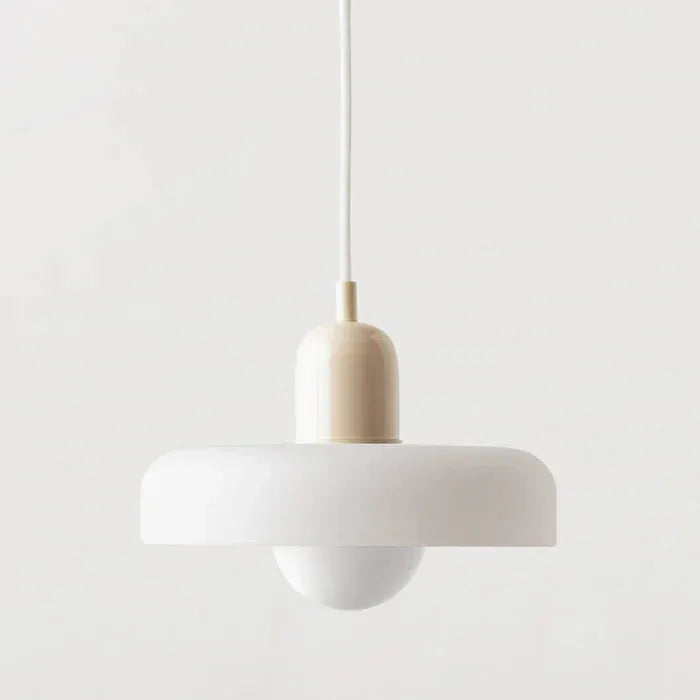 Bauhaus Stained Glass Pendant Light with Adjustable Height