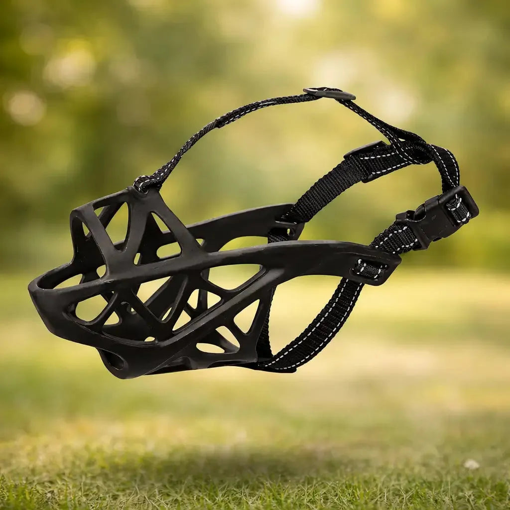 Breathable Dog Muzzle with Adjustable Reflective Strap