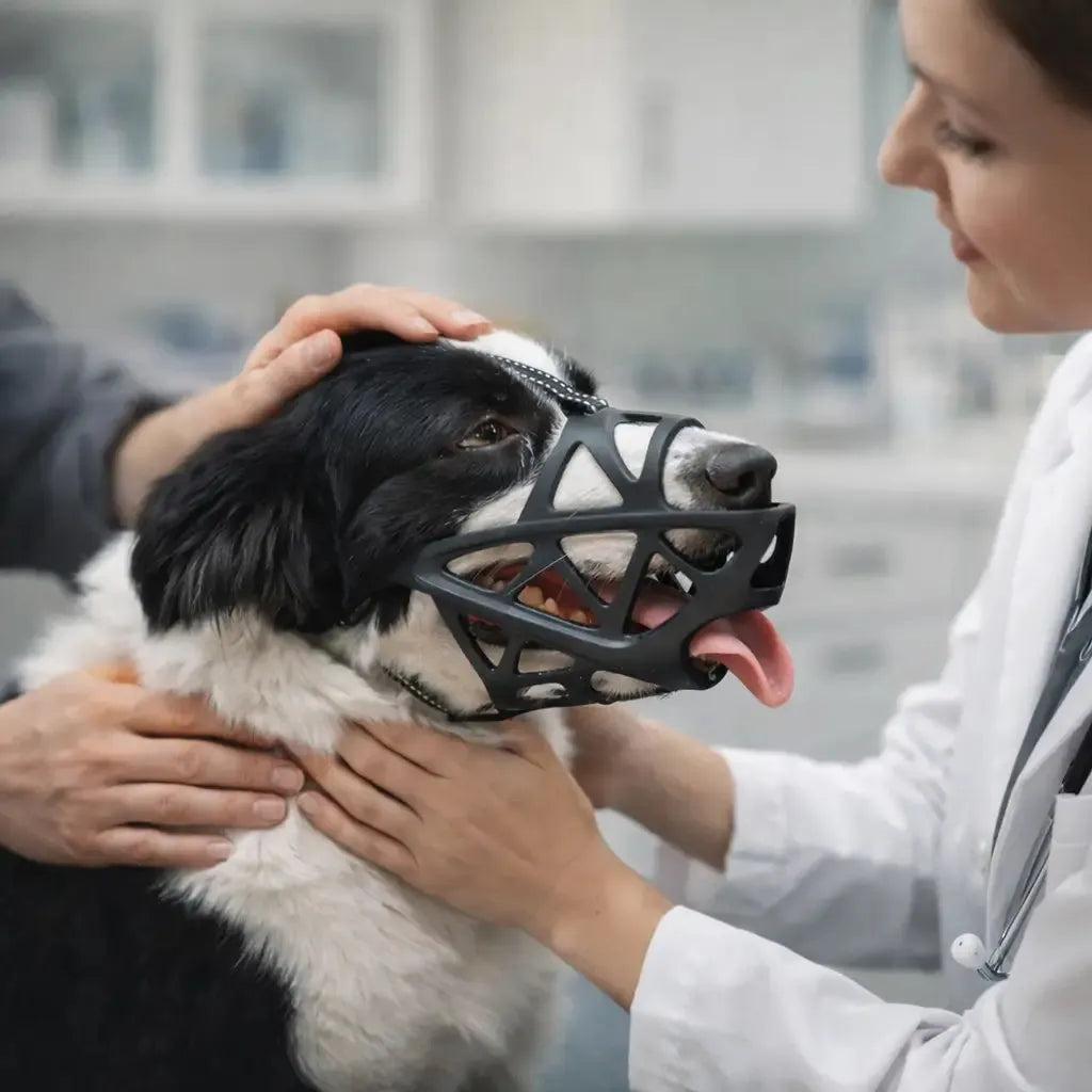 Breathable Dog Muzzle with Adjustable Reflective Strap