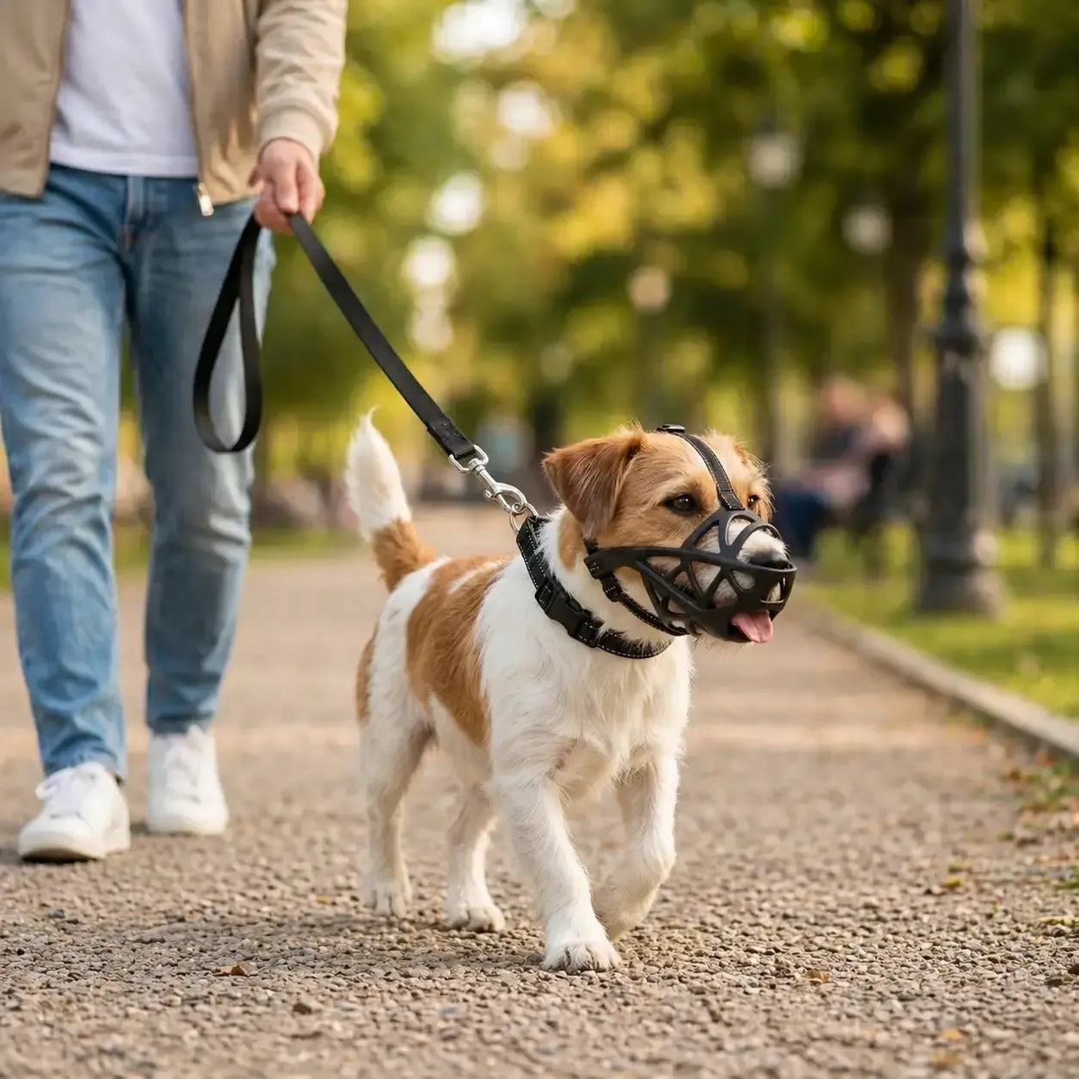 Breathable Dog Muzzle with Adjustable Reflective Strap