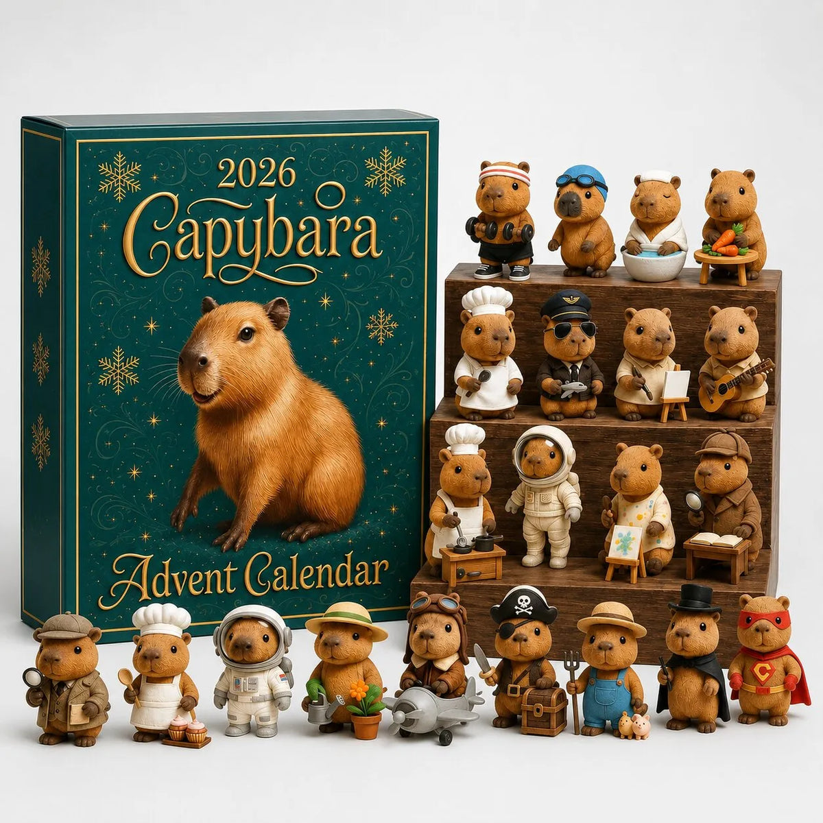 Capybara Advent Calendar with 24 Surprise Figures