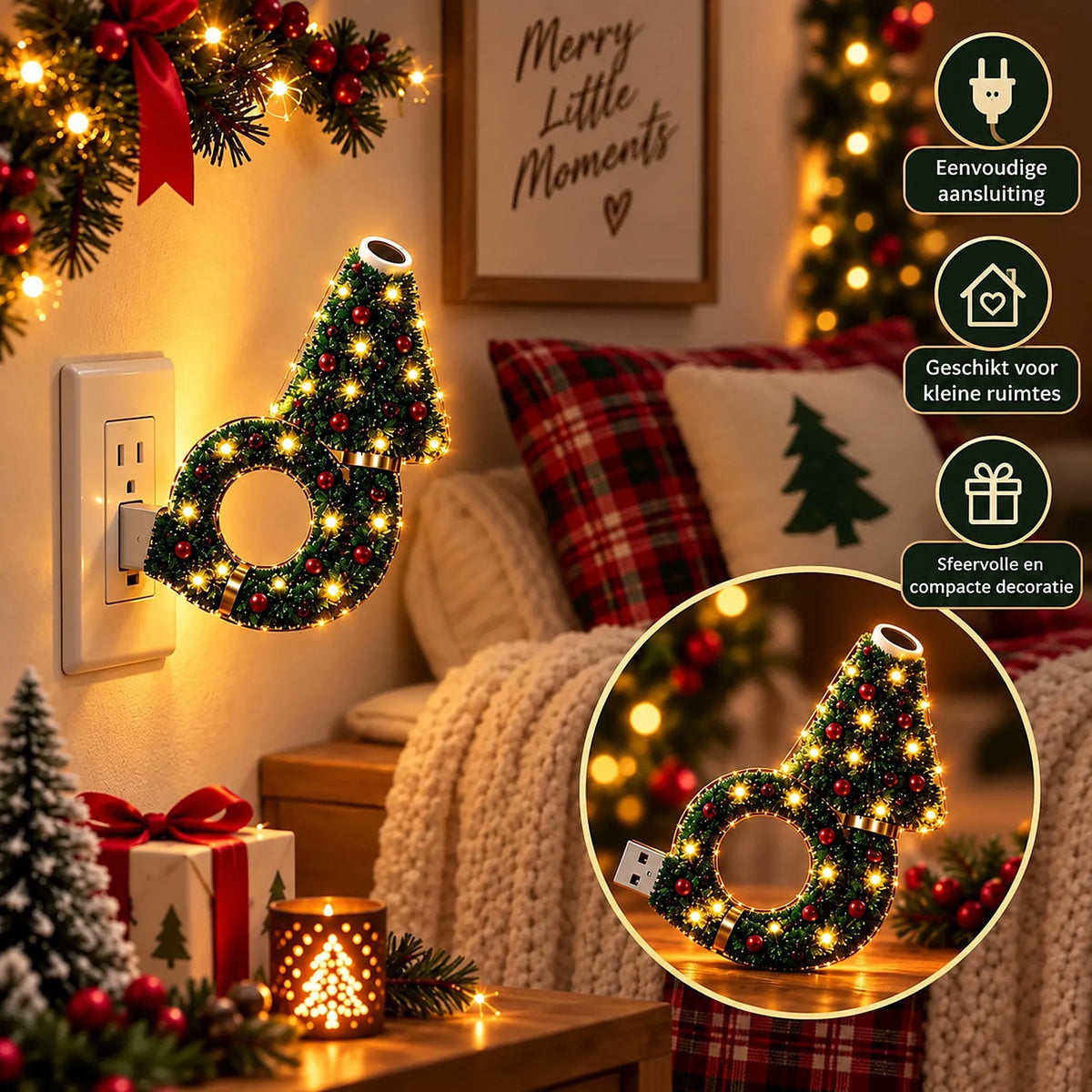 Christmas Tree USB Indoor Projector Lamp with LED Patterns