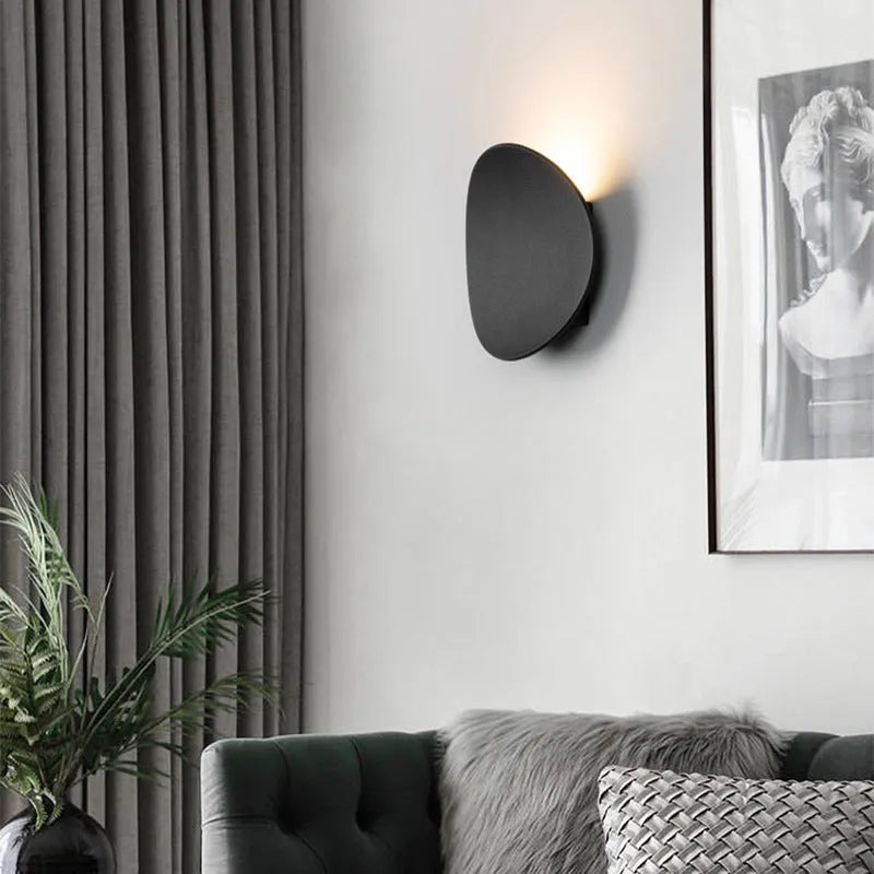 Circular Metal Wall Light with Integrated LED
