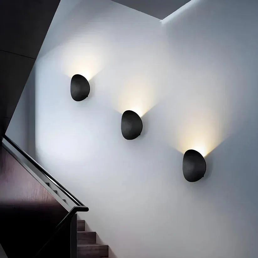 Circular Metal Wall Light with Integrated LED