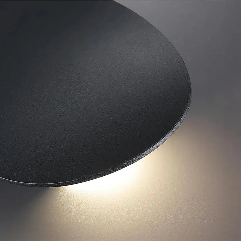 Circular Metal Wall Light with Integrated LED