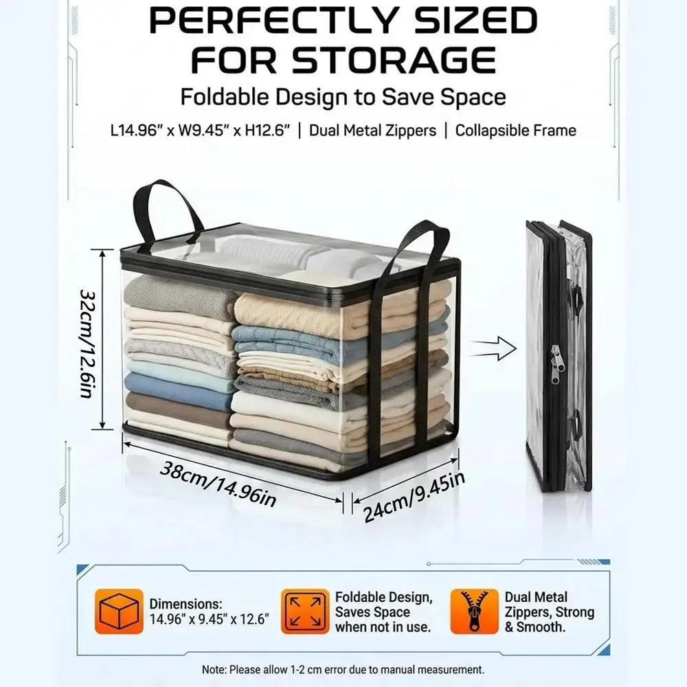 Clear Storage Bags with Reinforced Handles