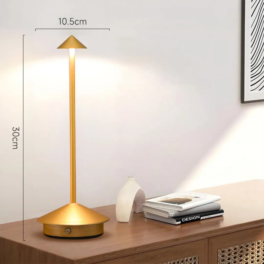 Cordless LED Table Lamp with Touch Dimming and USB Charging