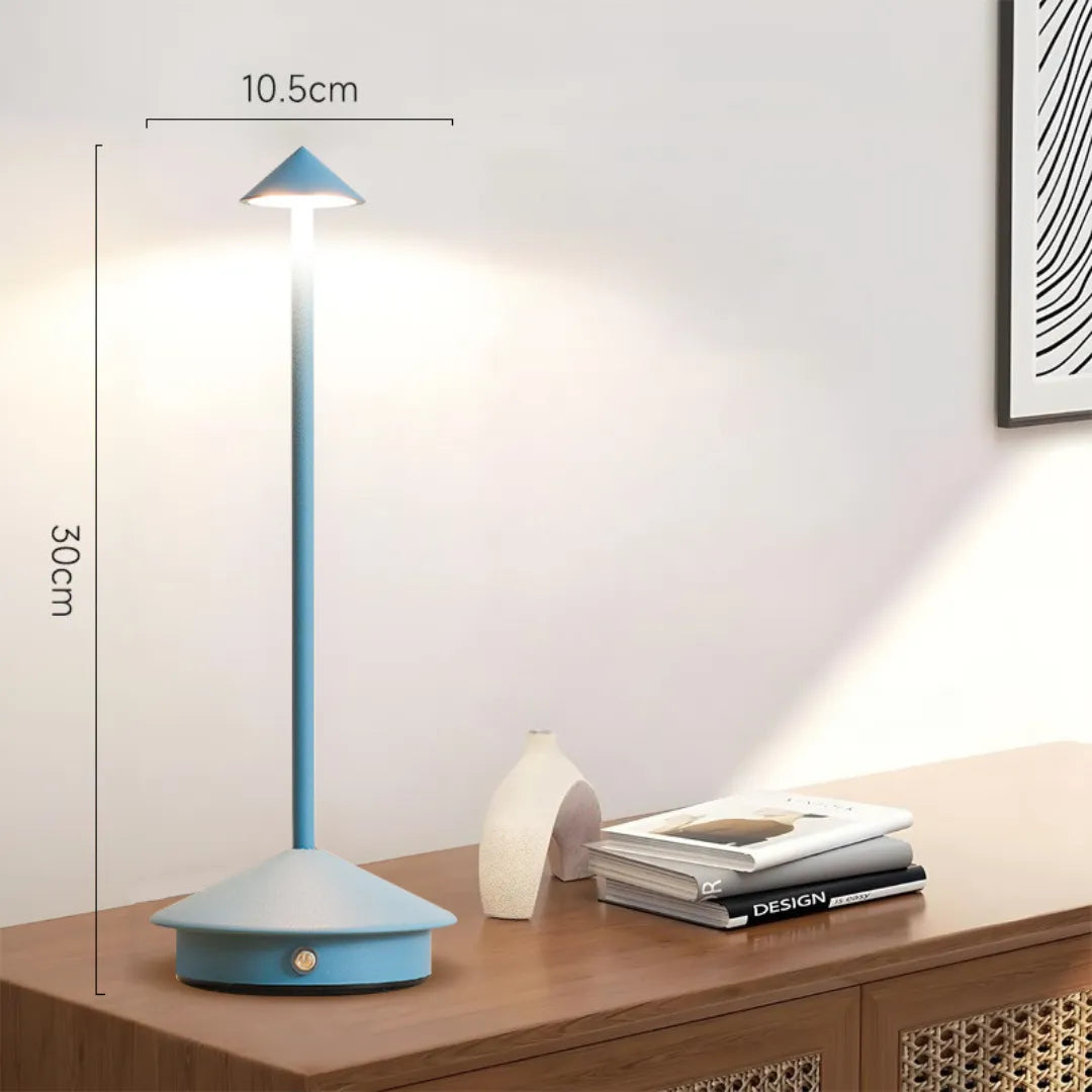 Cordless LED Table Lamp with Touch Dimming and USB Charging