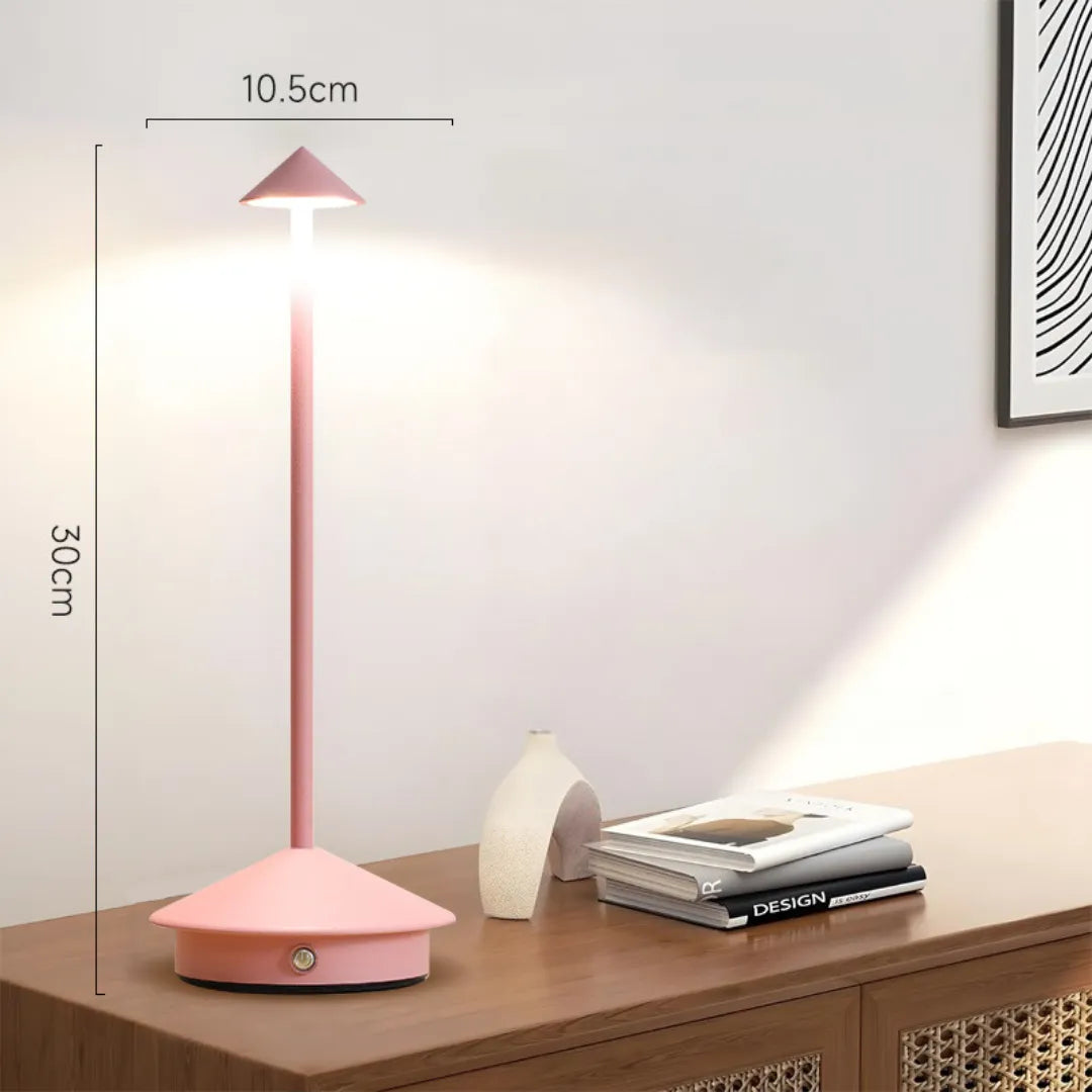 Cordless LED Table Lamp with Touch Dimming and USB Charging