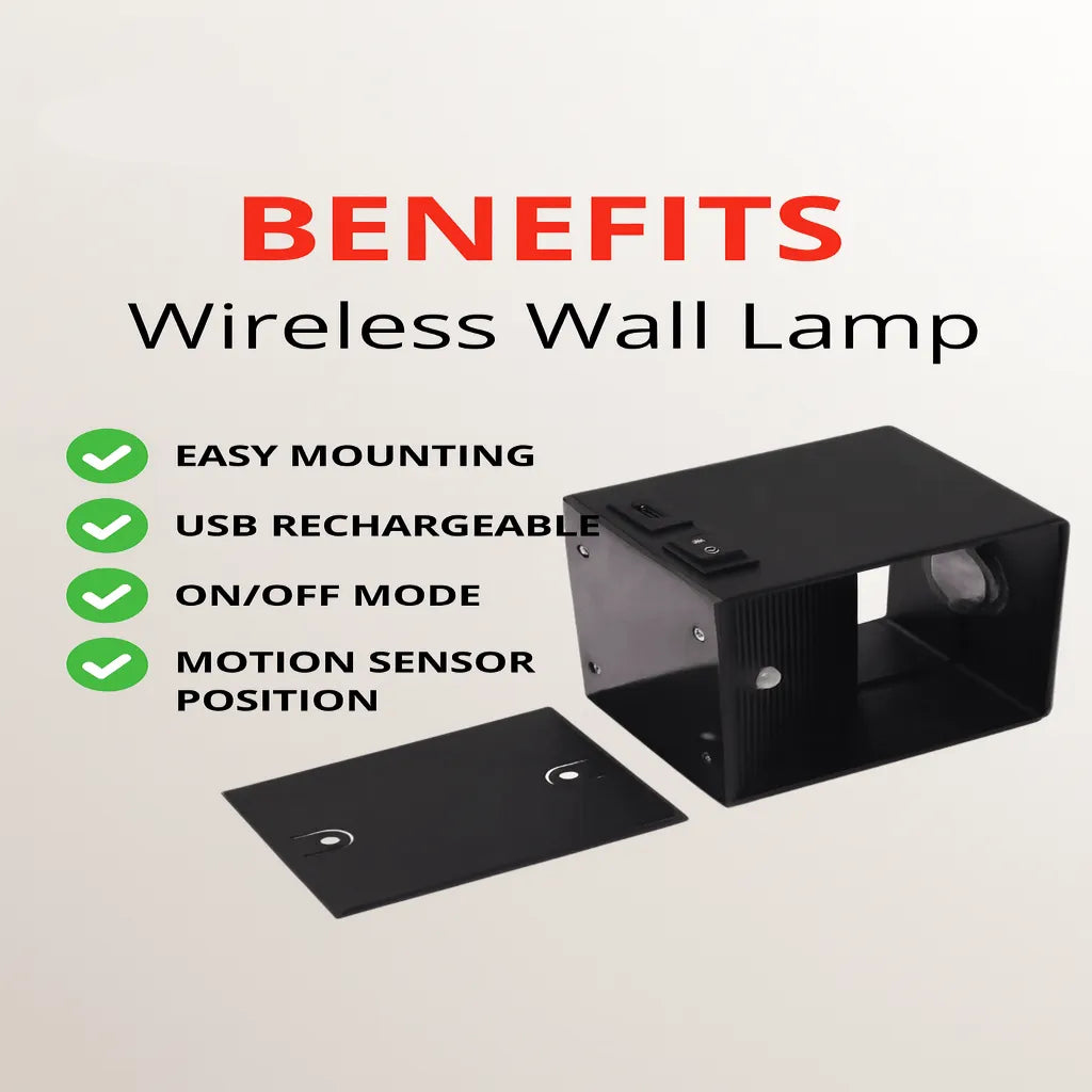 Cordless Rechargeable LED Wall Light with Adjustable Angle