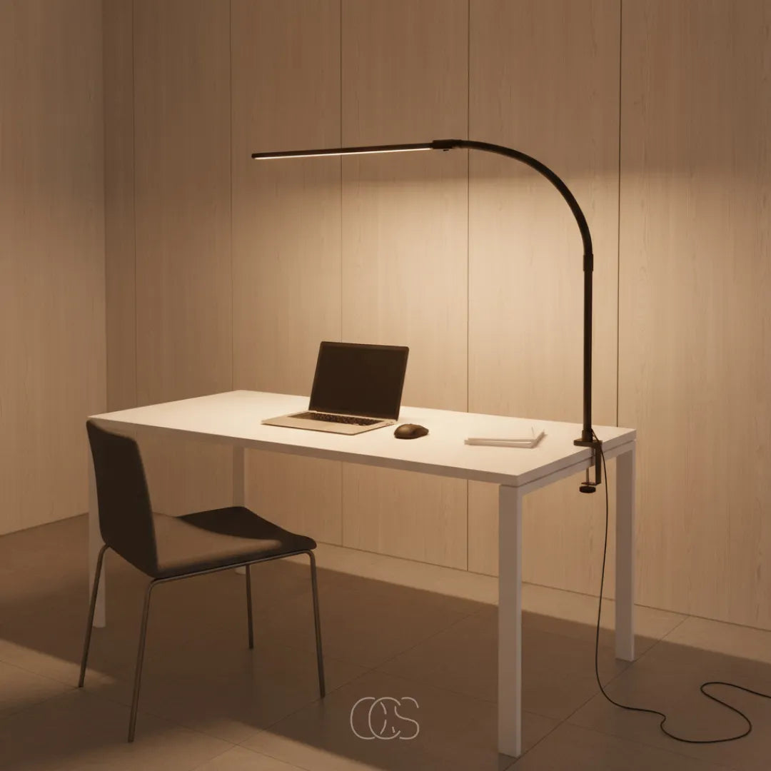Dimmable LED Desk Lamp with Flexible Arm and Clamp