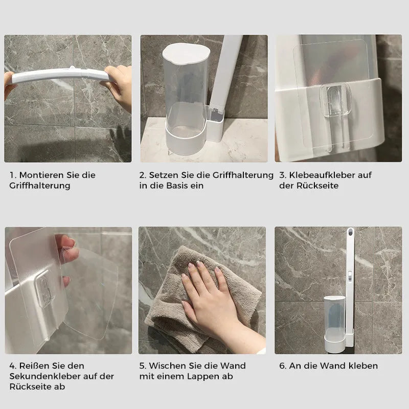 Disposable Toilet Brush with Hygienic Sponge Heads