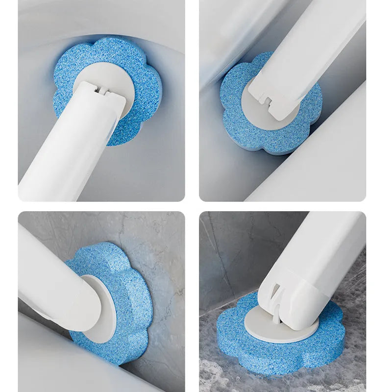 Disposable Toilet Brush with Hygienic Sponge Heads