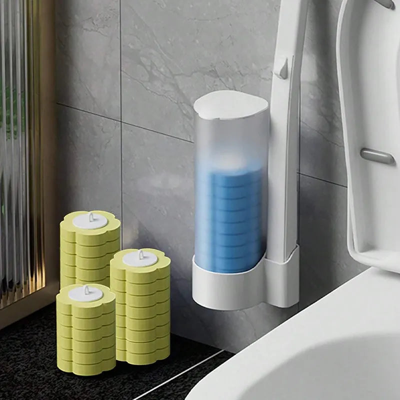 Disposable Toilet Brush with Hygienic Sponge Heads