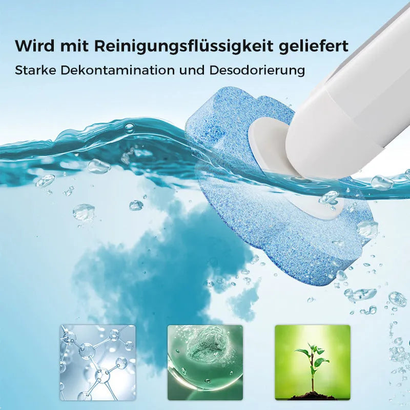 Disposable Toilet Brush with Hygienic Sponge Heads
