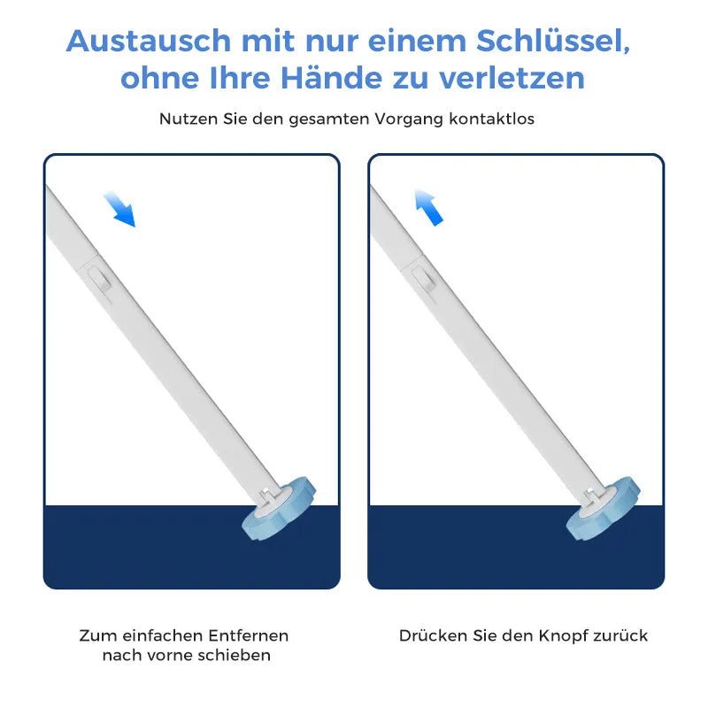 Disposable Toilet Brush with Hygienic Sponge Heads