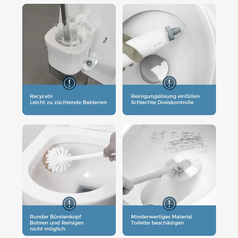 Disposable Toilet Brush with Hygienic Sponge Heads