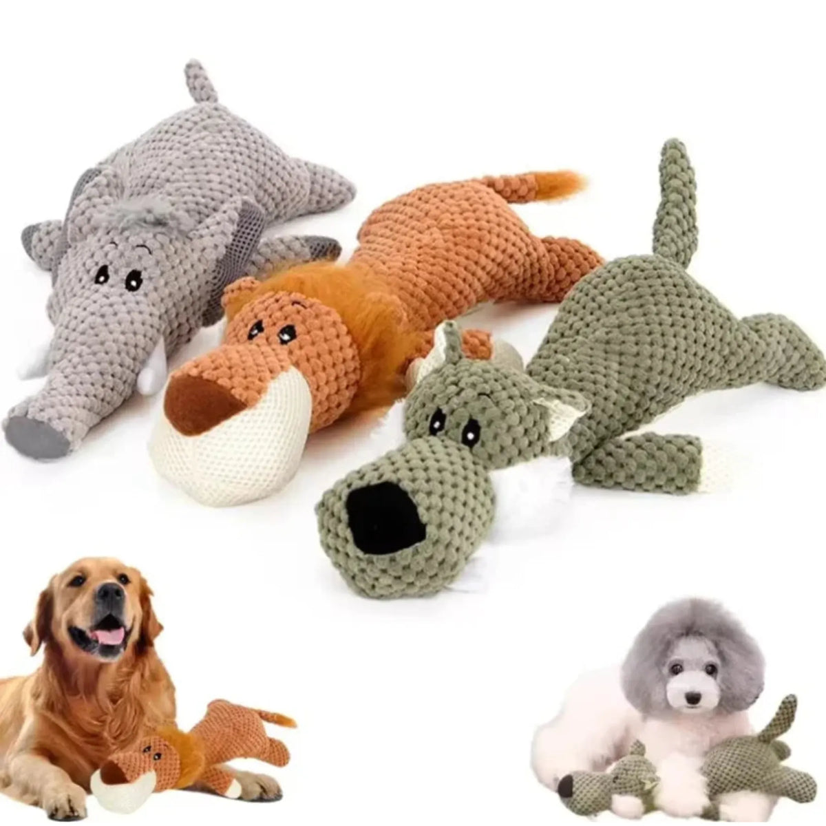 Durable Plush Squeaky Dog Chew Toy