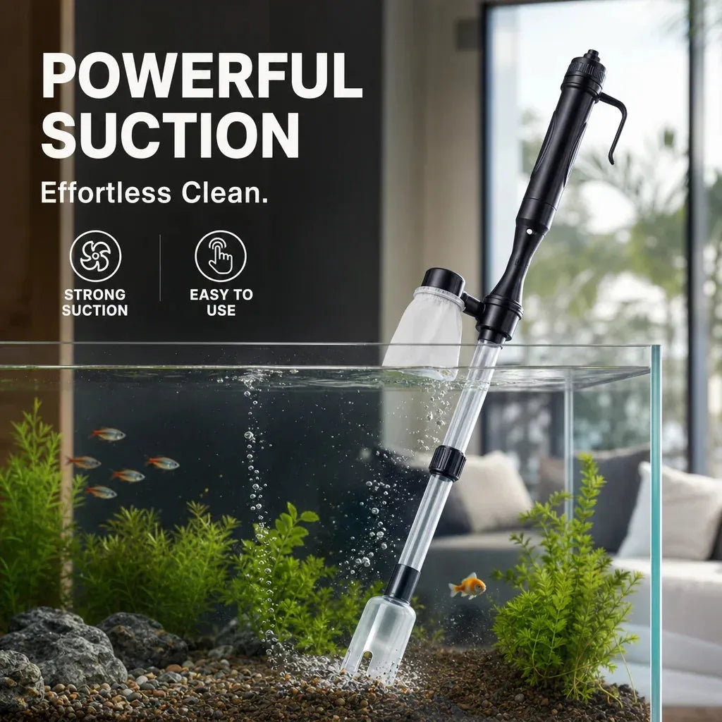 Electric Aquarium Gravel Cleaner with Adjustable Tube