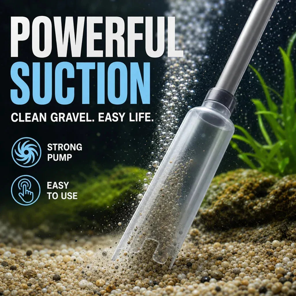 Electric Aquarium Gravel Cleaner with Adjustable Tube