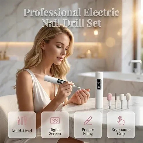 Electric Nail Drill with Digital Display and 4 Attachments
