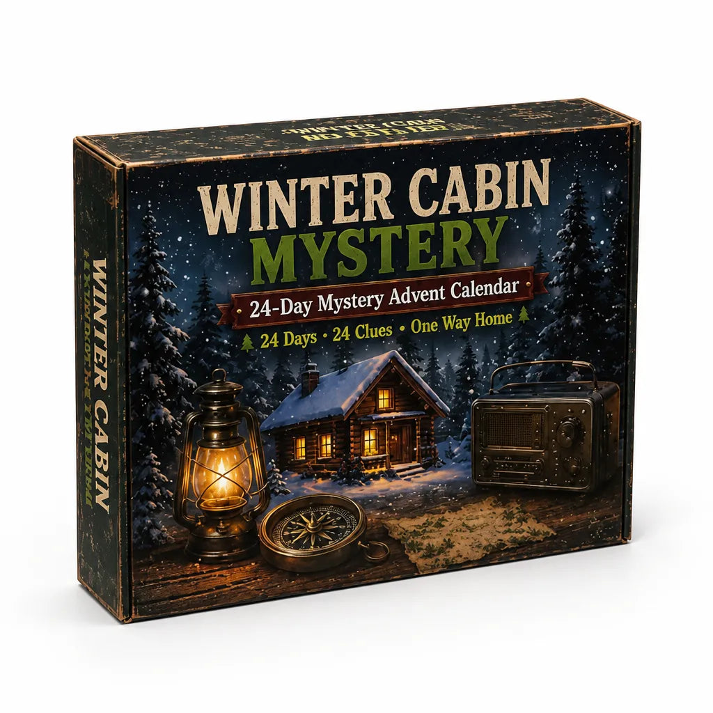 Escape Room Puzzle Advent Calendar with 24 Daily Brain Teasers
