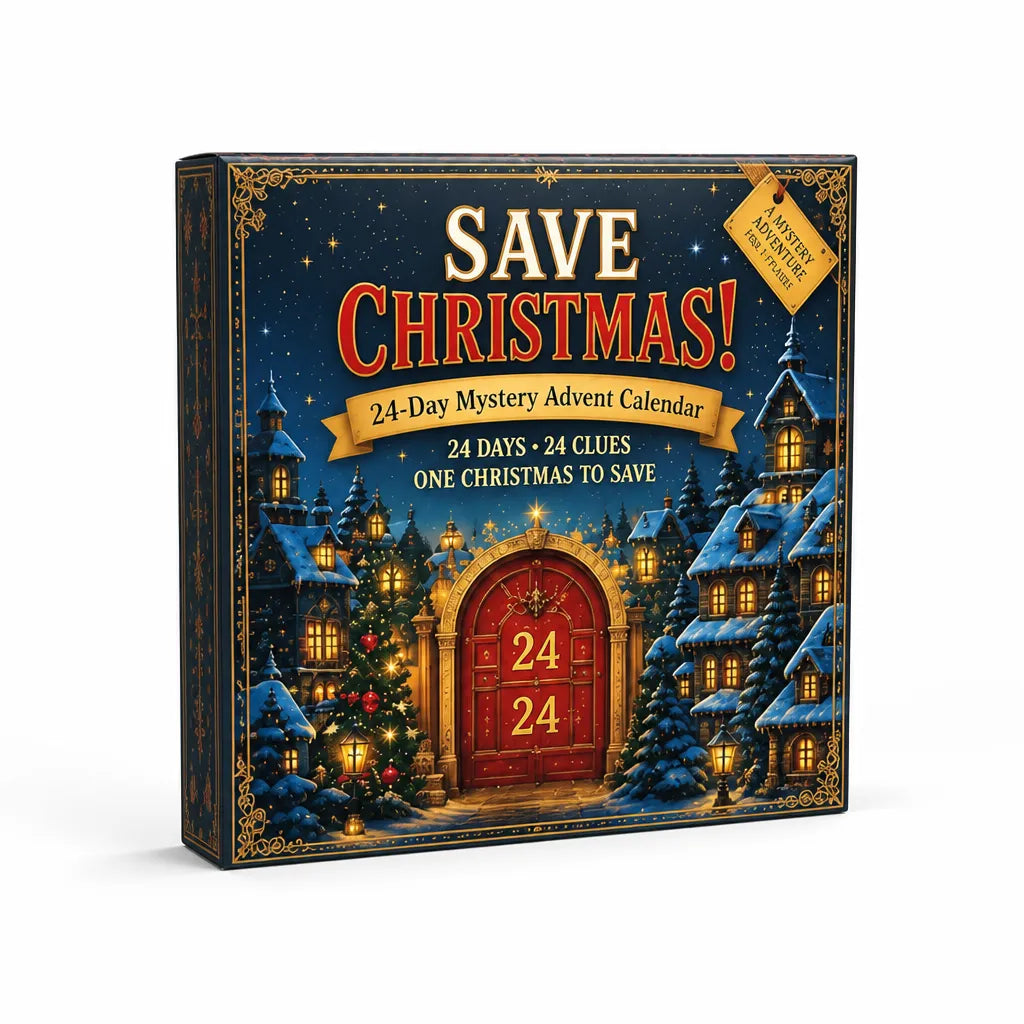 Escape Room Puzzle Advent Calendar with 24 Daily Brain Teasers